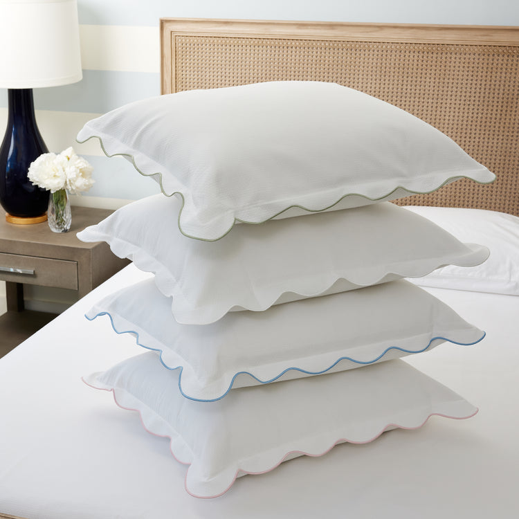 Caption: Sham Trim colors listed from top to bottom: Sage, White, Light Blue, Light Pink