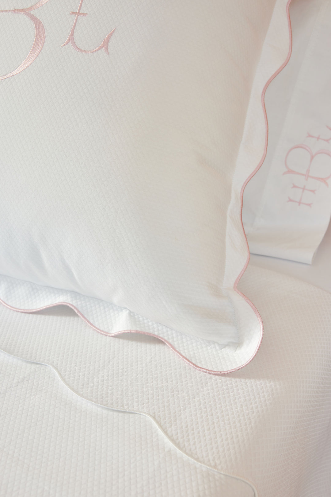 Diamond Pique Scalloped Sham